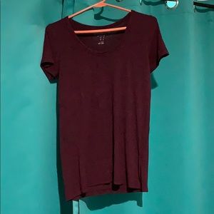 Purple - Red Toned Round Neck Shirt